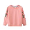 European Style Autumn Toddler Knit Hoodie with Embroidered Pattern