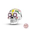 GlowintheMatte Black Skull Charm copper Pumpkinhead Charm Bead Compatible With 3mm Authentic Bracelets Womens Do It Yourself Fine Jewellery Gift Ho