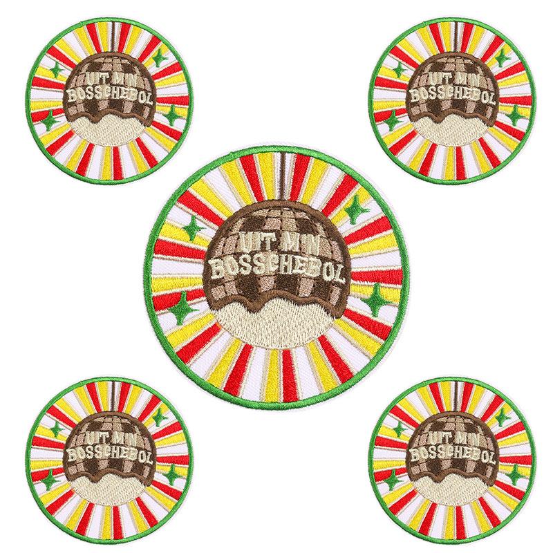 10pcs /Lots Netherland Carnival Patch Netherland Oeteldonk Emblem Full Embroidered Patches Iron On Patches For Clothing Sew Diy 