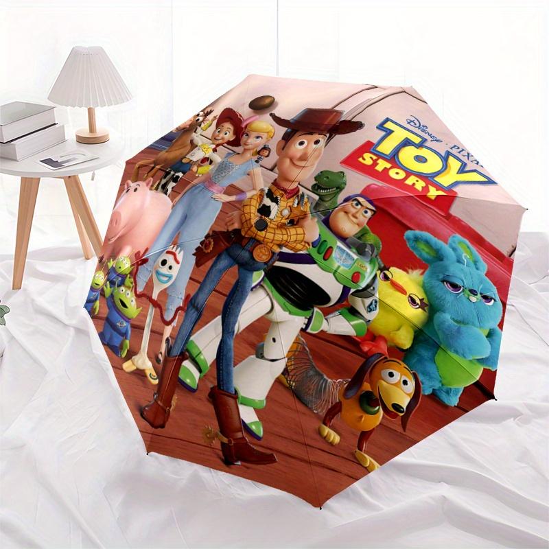 

1pc Toy Story Characters Auto-Open Close Umbrella, Portable 3-Fold Design, 8-Rib Iron Frame Outdoor Umbrella, Festival Gift for Fans, Travel