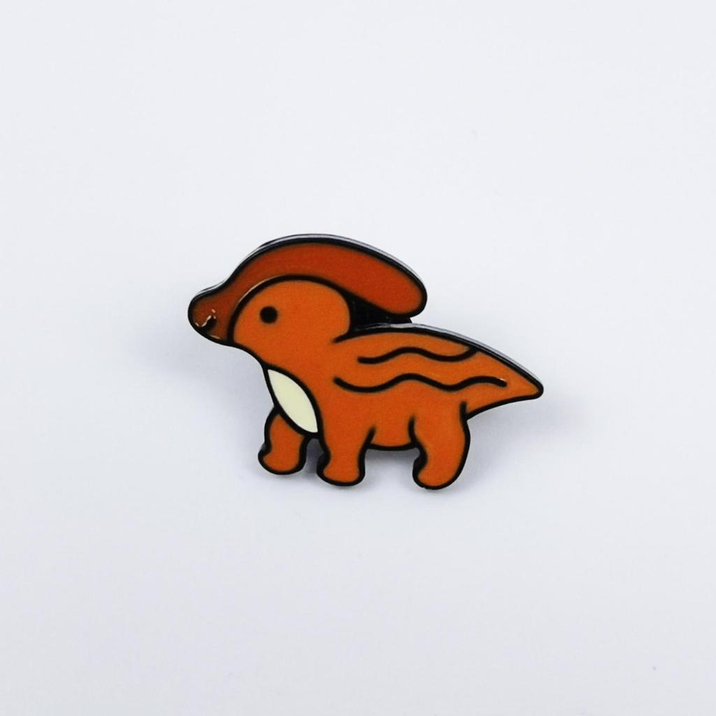 Cute Dinosaur Brooch Set: Triceratops & Brontosaurus Metal Badges for Kids' Clothing or Bag Decoration