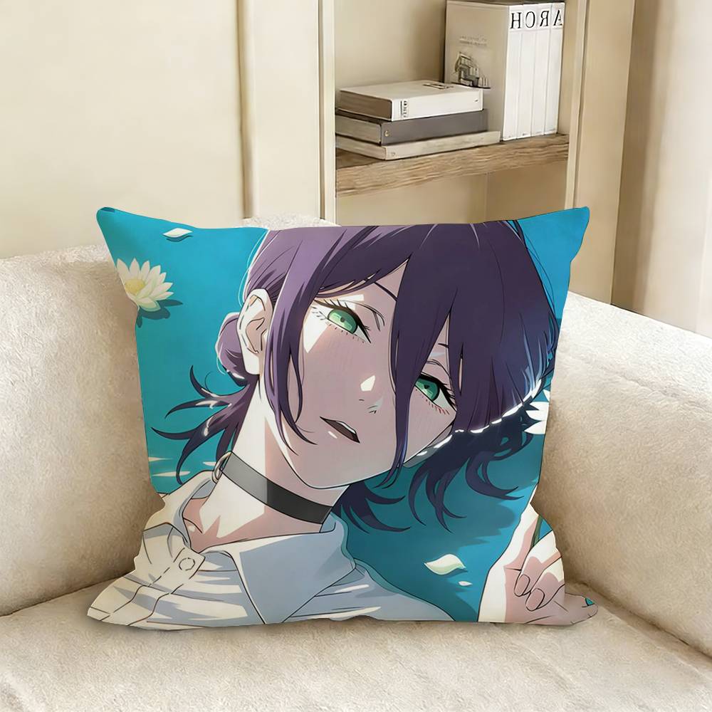 CChainsaw Man Cool RReze Pillow Case Living Room Sofa Cushion Cover Suitable For Home Bedroom Room Decoration