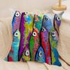 Colorful Sardine Lobster Cushion Cover Soft Plush Fabric DoubleSided Printed Sofa Cushion Cover for All Seasons Home Decor Gift