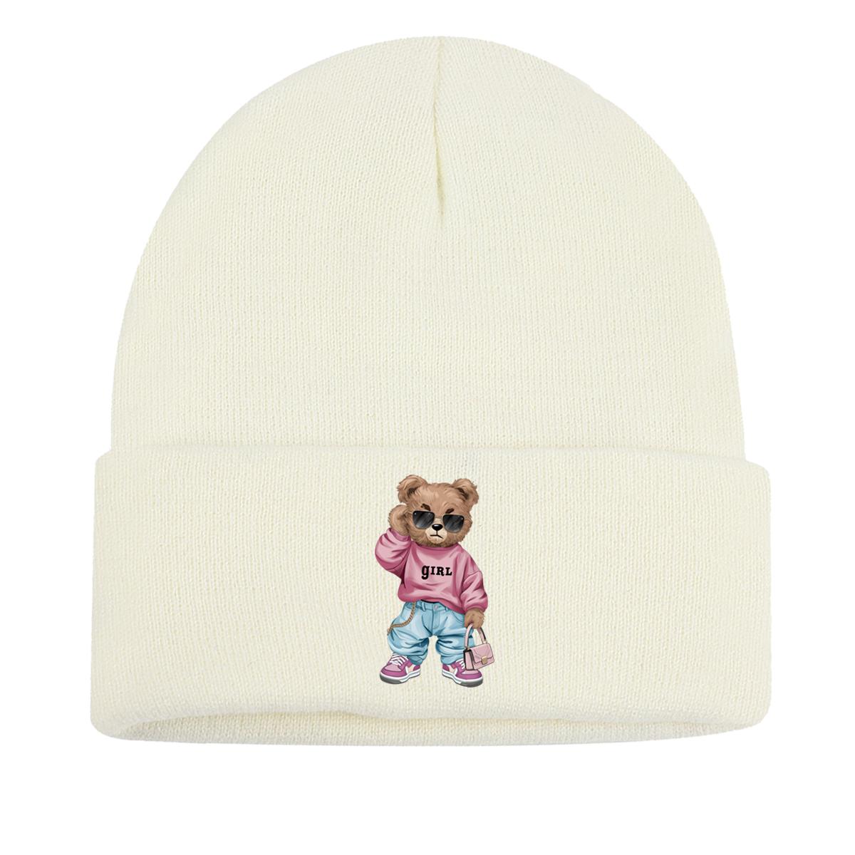 Крутая вязаная зимняя шапка «Крутой медведь»?Шапка бини — фото 10