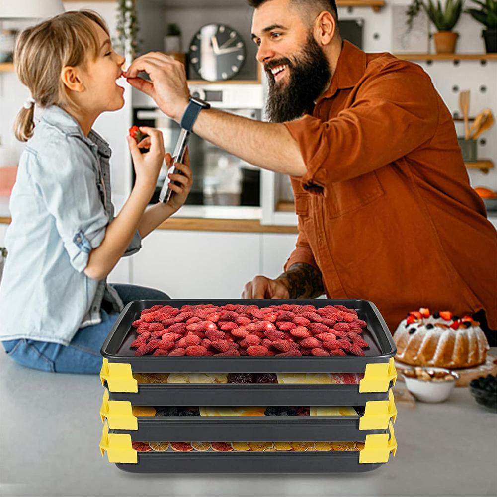 24pcs Tray Stackers for Harvest Right Freeze Dryer Trays Reducing Space (Yellow)