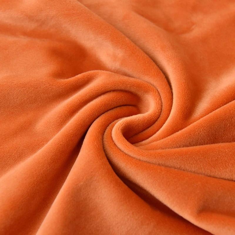 Velvet Chair Cover With No Backrest Anti-Dust Stretch Chair Covers For Dining Home Kitchen Office Upholstered Seat Slipcovers