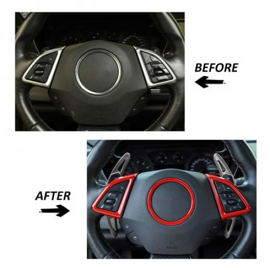 Interior Steering Wheel Frame Trim Cover Accessories For 2017+ Chevrolet Camaro