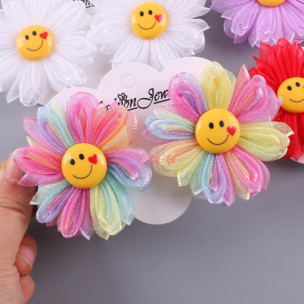 Smiley-Blumen-Haarspangen für Mädchen - Niedliche Accessoires für Kinder