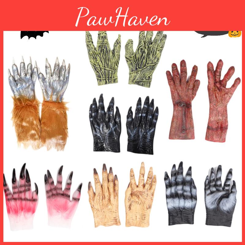 Adult And Kids Halloween Gloves Terrifying Blood Stained Werewolf Gloves