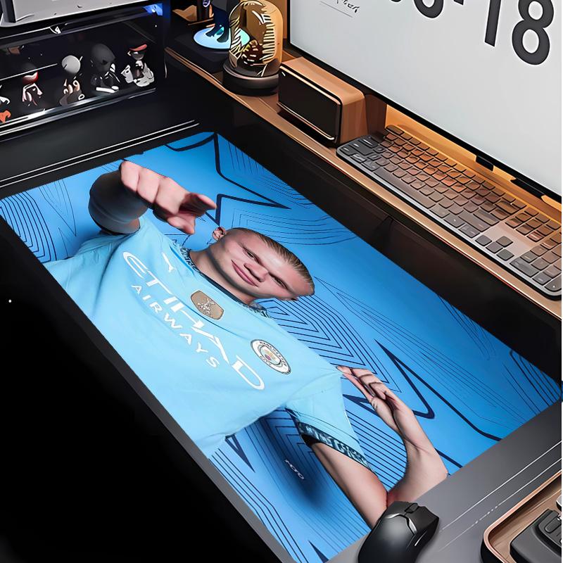 Erling Haaland Fußballmuster Mauspads Nicht?Rutschfestes Gummi-Basis Gaming-Mauspad Für Schreibtisch Büro Zuhause