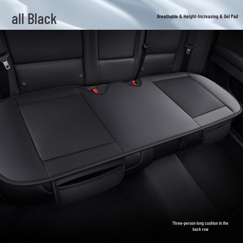 Leather & Gel Car Seat Cushion - Universal, All-Season Fit for MPVs, Sedans, Trucks, SUVs, Off-Road Vehicles