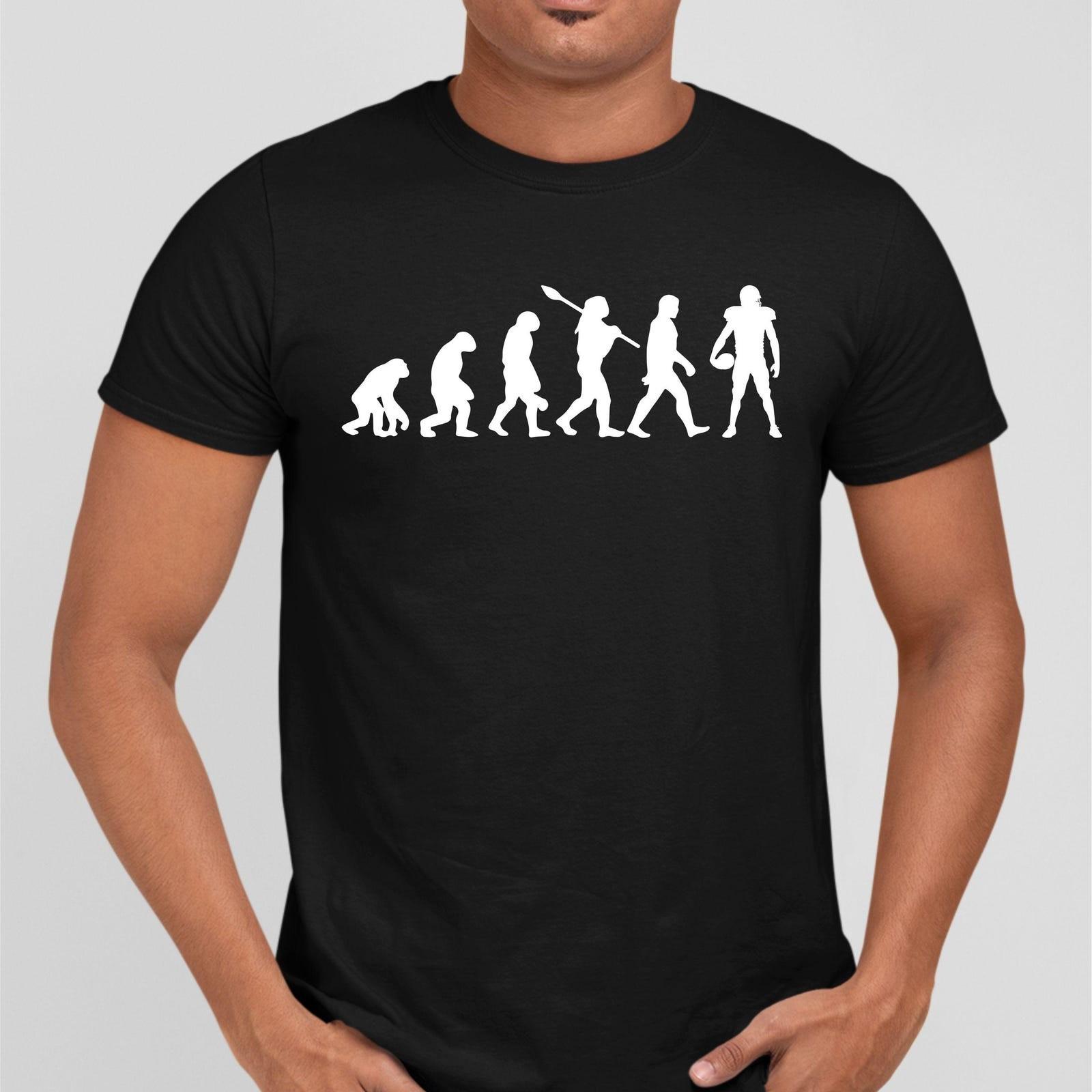Evolution T-shirt / Football Evolve / American Sports Game / Prehistoric #32 S