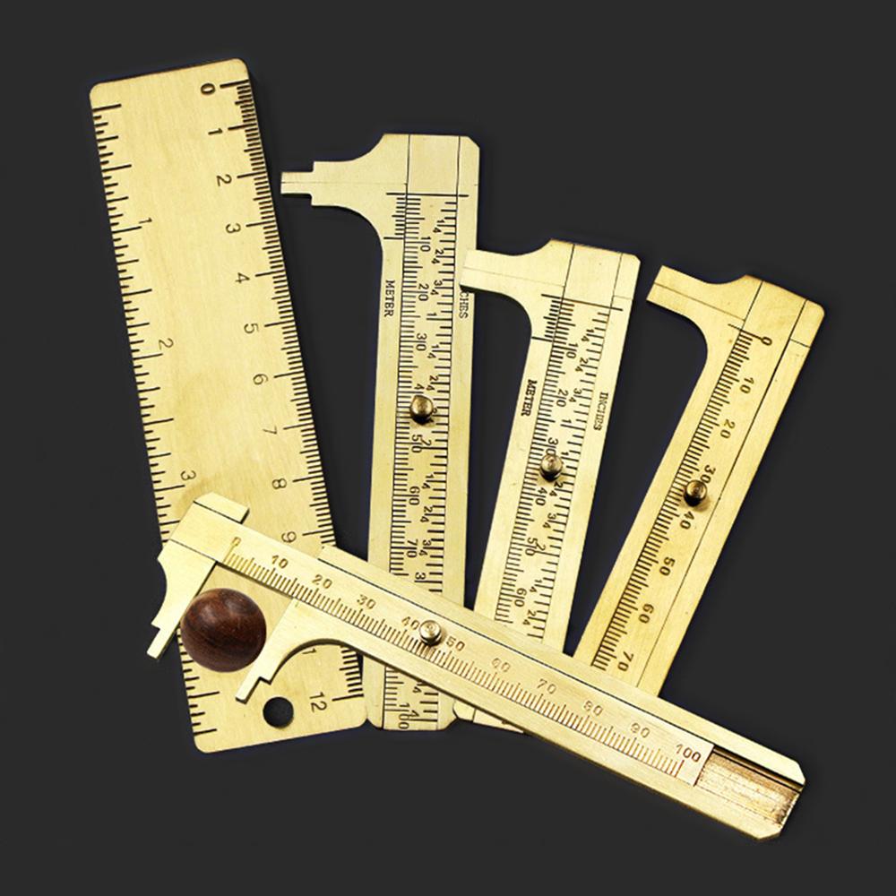 Buy 80mm/100mm Double Scale Brass Vernier Caliper Measuring Ruler ...