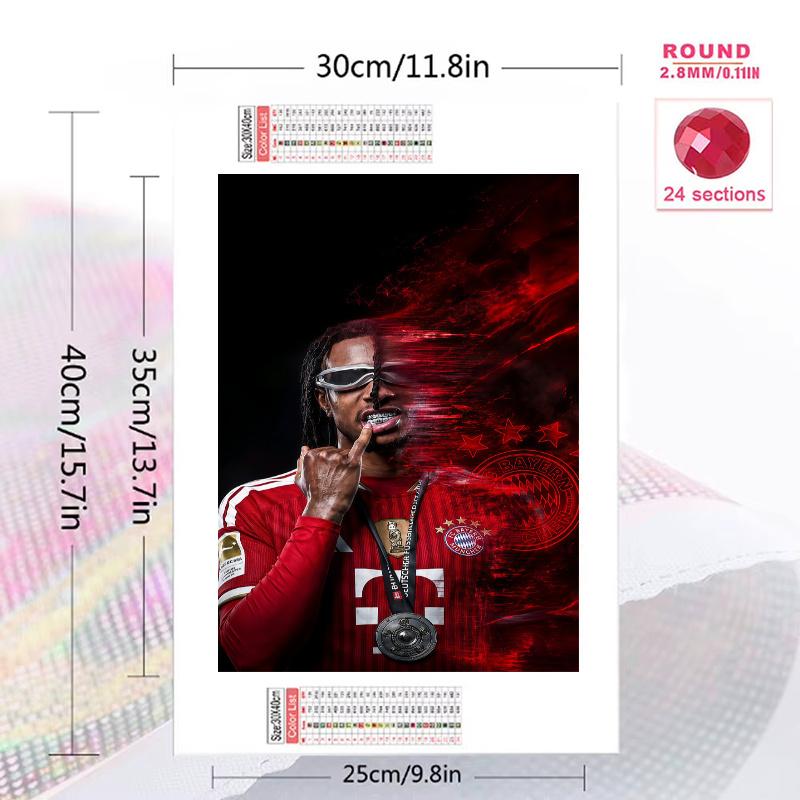 Football Jersey Sponsor Logos 100% Round Full Drill 5D DIY Diamond Painting Embroidery Cross Stitch Rhinestone Decor