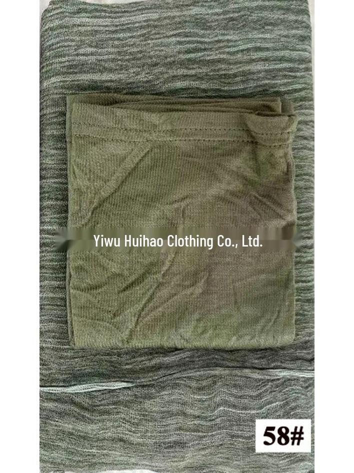 High-Texture Tie-Dye Rayon Headscarf Set: Soft, Wrinkled, Vintage-Style Muslim Shawl