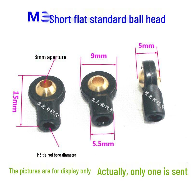 M2/M2.5/M3 Plastic Universal Ball Joint Buckle for Model Robot Servo Actuator