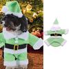 Lovely Christmas Outfit for Dog Cats Santa Costume Jumpsuit Hat Set Pet Festival Costume Theme Party Photoshooting Props