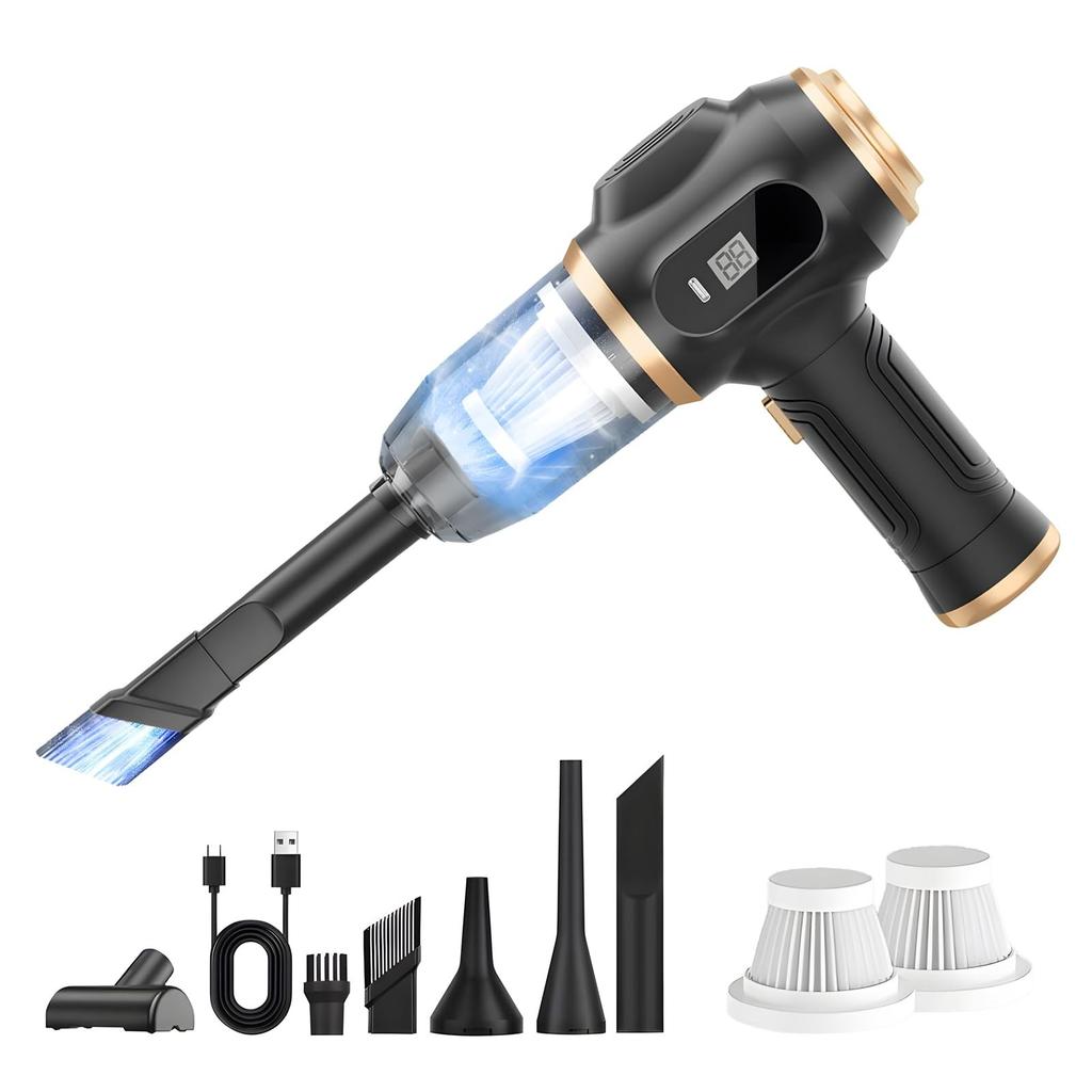 Handheld Cordless Car Vacuum Cleaner, 12000Pa High Power Portable Rechargeable Blower & Vacuum Handheld With Brushless Motor For Car Home Outdoor Use