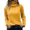 Maglione da Donna a Collo Alto Colore Unico Retro Manica Lunga Autunno Inverno Casual