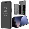 Case for Xiaomi 12 Pro Mirror Effect Translucent Window Reinforced Protection - Black