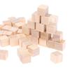 50/100PCS Unfinished Blank Mini DIY Wooden Square Blocks 1cm Wood Solid Cubes for Woodwork Craft Kids Puzzle Making Material