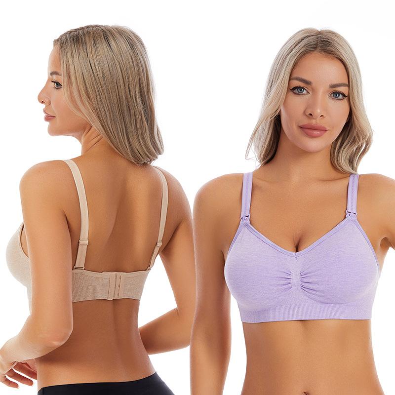 Wire-free Maternity Bra Postpartum Nursing Bra Anti-milk Leakage Bra Pregnancy Anti-sagging and Push-up Bra