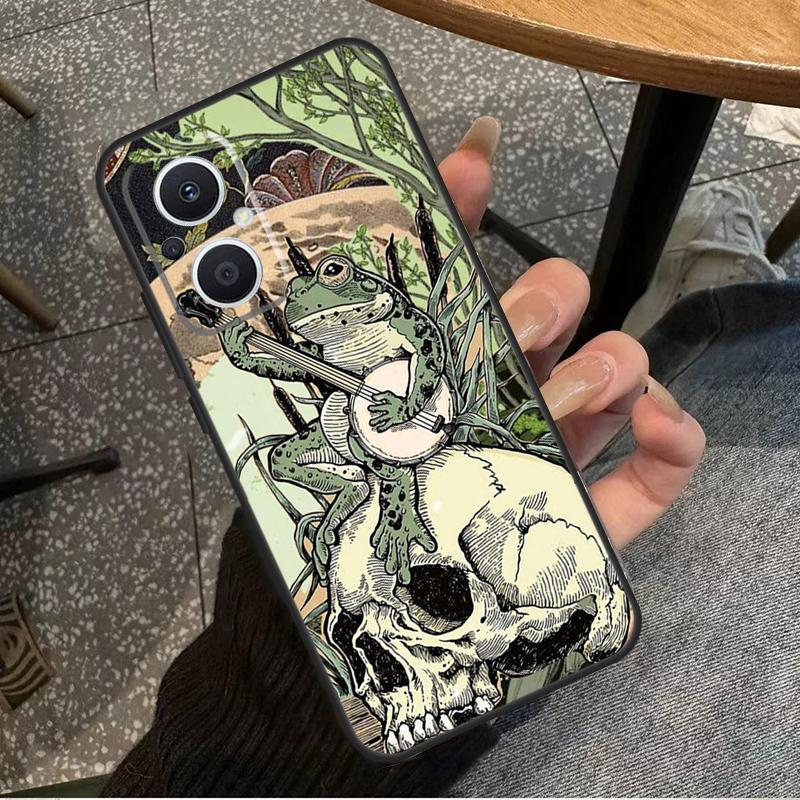 Vintage Retro Frog Mushrooms For OPPO Reno 10 11 12 13 14 Pro 7 8 Lite 8T 11F 12F 13F 14F OPPO Find X8 X9 X5 X6 Pro Case