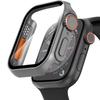 2in1 Case + Tempered Glass for Apple Watch 4/5/6/SE 44MM, Gray/Orange
