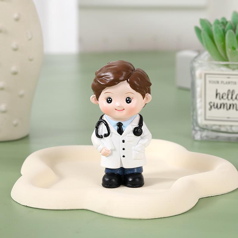 

Украшения для торта «Ангел-медсестра» из белой смолы и реквизит для фотосъемки Approx. 7 cm Tall