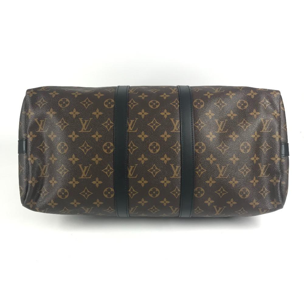 Louis Vuitton M56711 MonogramMacassar Keepall-Bandouliere45 Shoulder Travel Bag