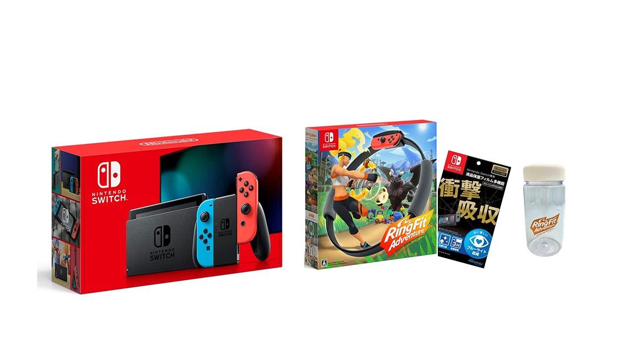 

Основний блок Nintendo Switch Neon Neon Red Ring Fit Adventure прозора пляшка Ліцензована захисна плівка для LCD для Nintendo (Nintendo Switch) Joy-Con (L)