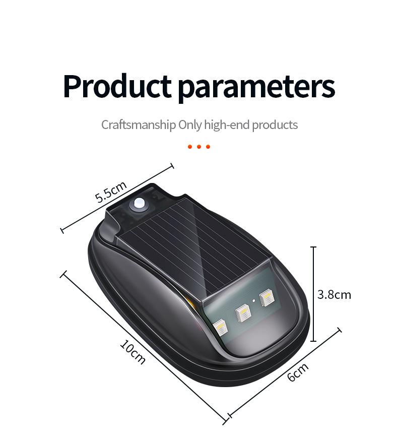 Solar Drahtlose Bohrfreie Kabinenleuchten für LKW-Dach Solarbetriebene LKW-LED-Signalleuchten Autosensor Luces Auto-Blinklicht