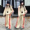 Girls' Trendy Spring/Autumn Sweatshirt Set 2025 - Korean Style Fashionable Two-Piece for Kids