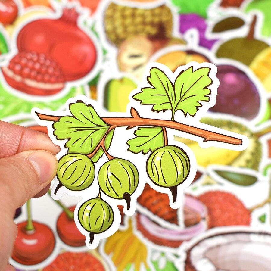 10/30/50PCS Cute Fruits Cartoon Stickers DIY Phone Laptop Travel Luggage Fridge Car Bike Guitar Waterproof Sticker Decal Kid Toy
