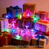 33ft 100 LED Plug in Pastel Christmas Flower String Lights Hanging Decor | Decorative Soft Crystal Petal Cherry Blossom Lamp for Easter, Valentine's