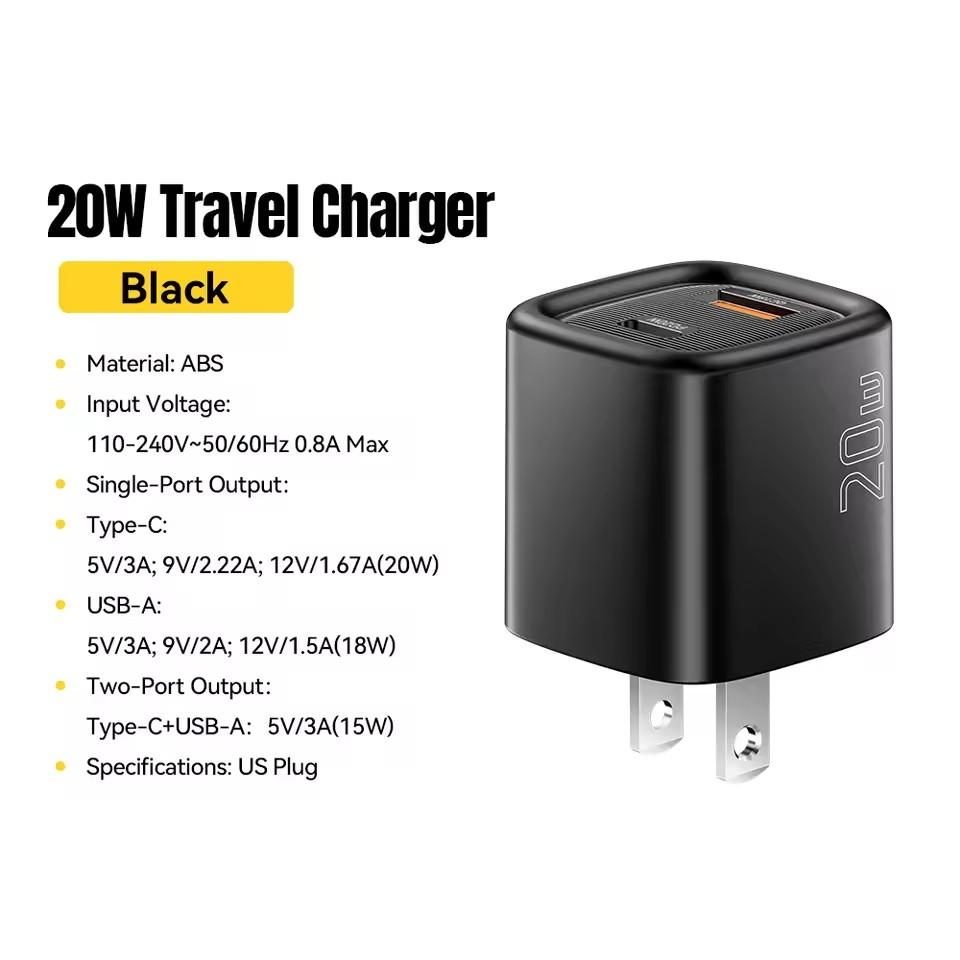 Essager 20W USB C Nabíječka Přenosná Nabíječka Typu C Podpora PD Rychlého Nabíjení Pro iPhone 16 15 14 13 12 11 Pro Max 8 Rychlá Nabíječka