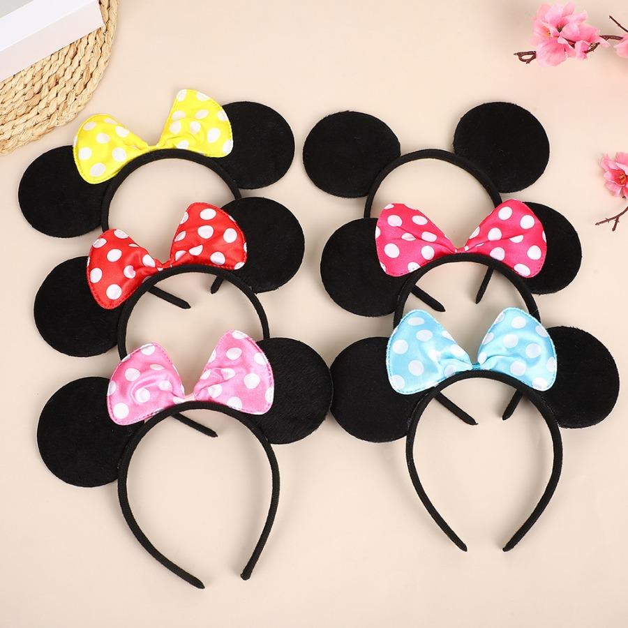 Mickey headband Mickey Mouse headband Minnie Bow headband black ear hair accessory celebration outfit headband