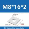 304 Stainless Steel Thickened Square Washer for Curtain Wall (M4-M16)