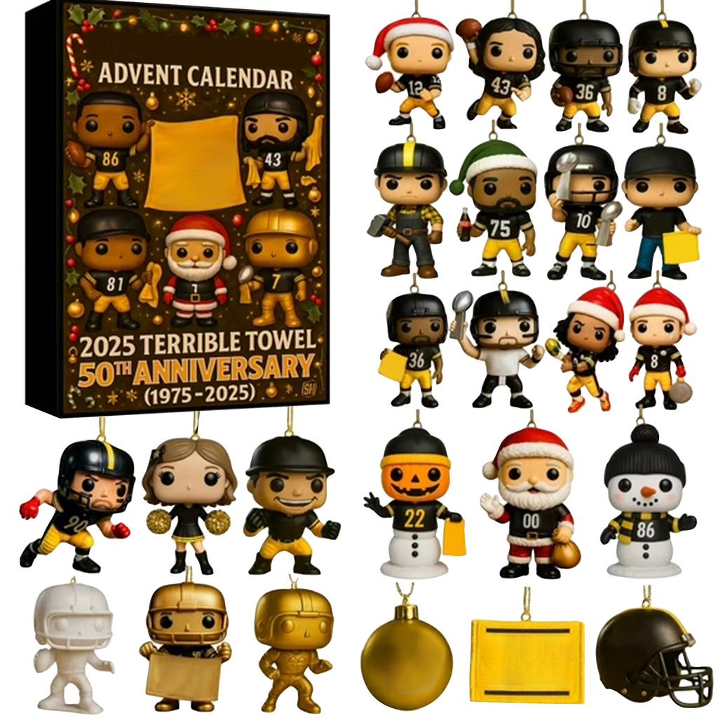 Adventní kalendář, Adventní kalendář, Chlapecký adventní sportovní kalendář, 24denní akrylový odpočítávací kalendář, Adventní kalendář