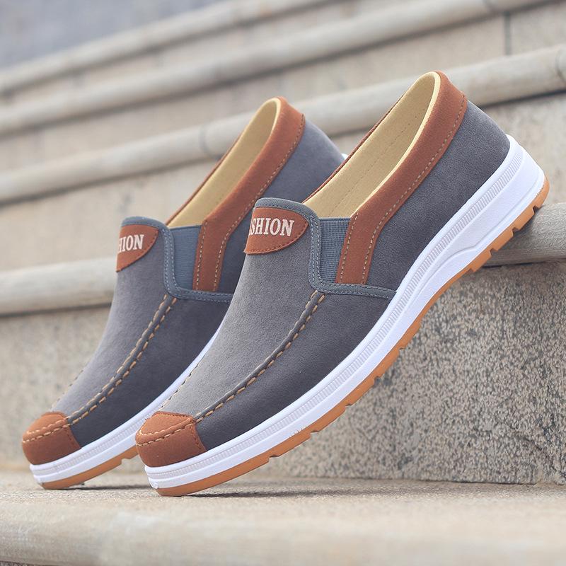 Men's Summer Breathable Non-Slip Canvas Shoes - Comfortable Casual Work Footwear