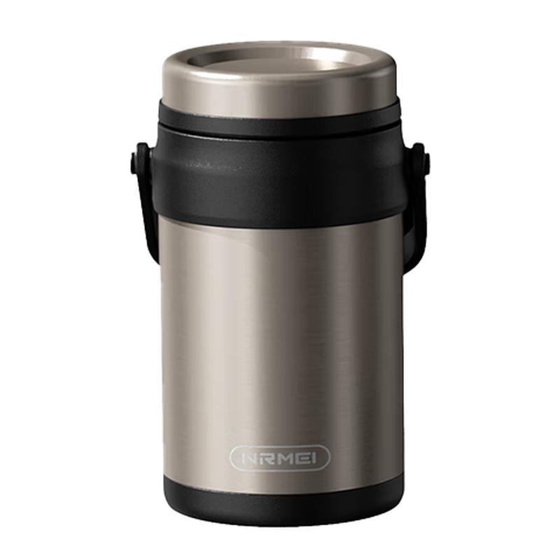 nRMEi 316 Stainless Steel Insulated Multi-Layer Lunch Box Meal Bag + Cutlery