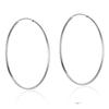Large Classic Hoop Earrings 5 Cm Silver Clasp Earrings