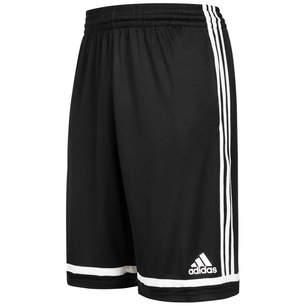Adidas Shorts mit einfarbigen Bündchen, Logo-Print, seitlichem