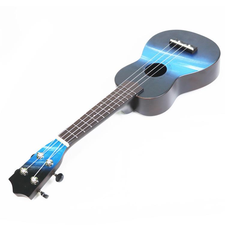 Hand-Painted 21-Inch Cartoon Ukulele for Beginners - Playable Student Instrument