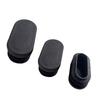 Tapones de Extremo de Cierre de Plástico Rectangular Ovalado Negro para Tubos Tubos Tapones Tapones Tapón para Pies de Mesa Patas de Silla