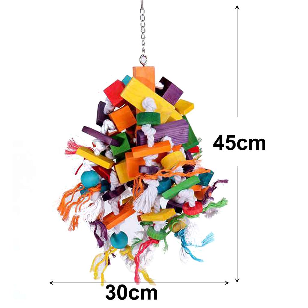 Natural Wood Bird Chew Toy for Large and Medium-sized Birds Safe and Eco-friendly Bird Toys for