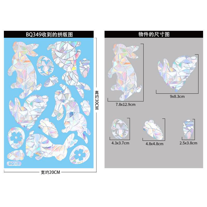 Colorful Window Sticker Rainbow Prism Static Glass Sticker Wall Decals New Year Stickers Home Decor