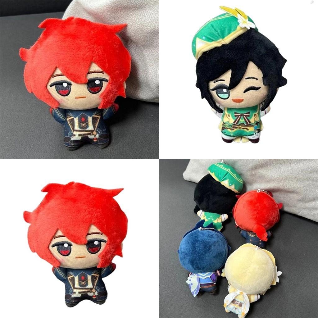 Genshin Impact Plush Doll Pendant Venti Lumine Soft Stuffed Keychain Gift