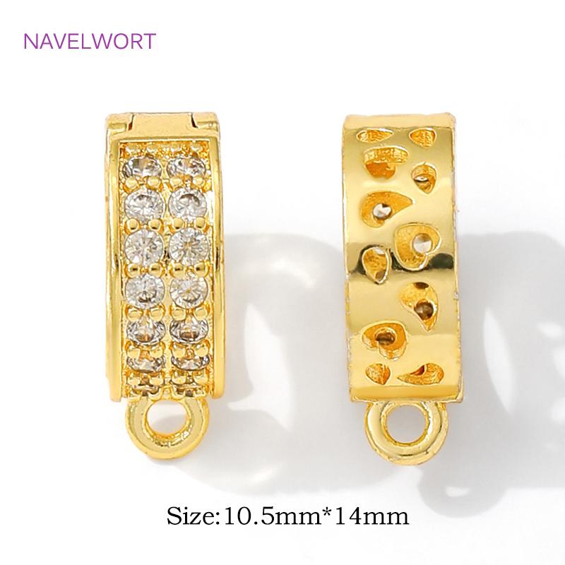14K/18K Gold Plated Hinged Necklace Enhancer Bail Clasps,Brass Pendant Bail For Jewelry Making Supplies,DIY Jewelry Materials