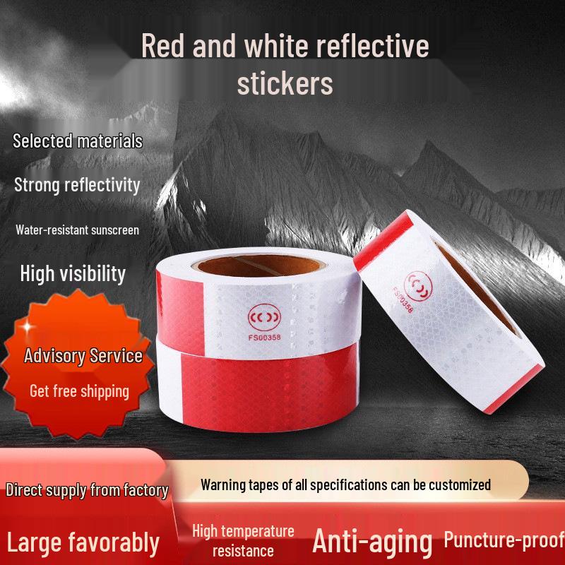 

Red and White Reflective Tape for Cars and Traffic Signs